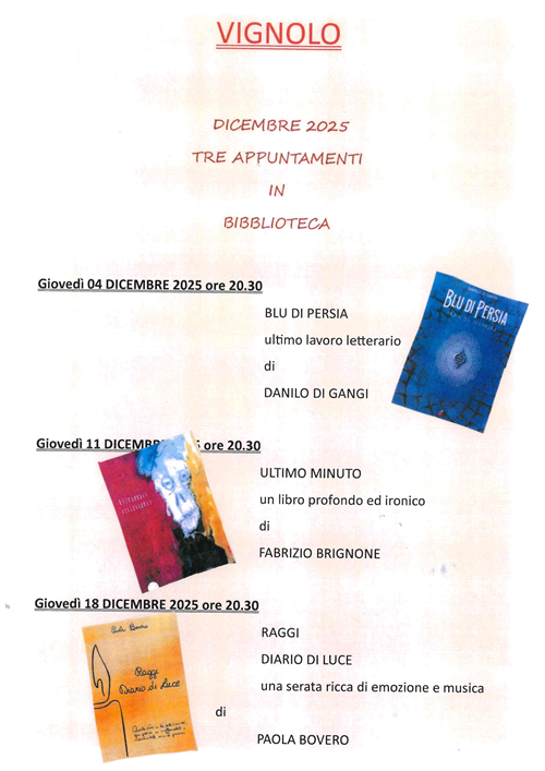Dicembre: appuntamenti in biblioteca