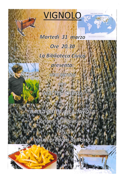 La biblioteca presenta: Dalla culla alla tavola l'origine e il consumo di alcuni prodotti dell'orto