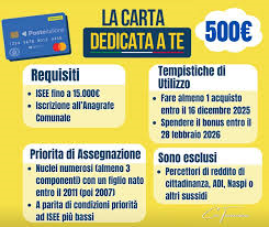 Pubblicato l'elenco dei beneficiari della carta "Dedicata a Te"